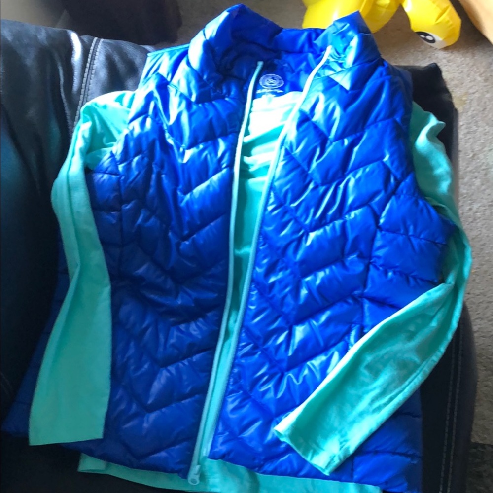 Puffer vest and matching shirt